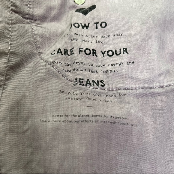 MADEWELL Balloon Garment Dye Edition Jeans Provence Grape Lilac Retro 80’s SZ 30 - Picture 13 of 16